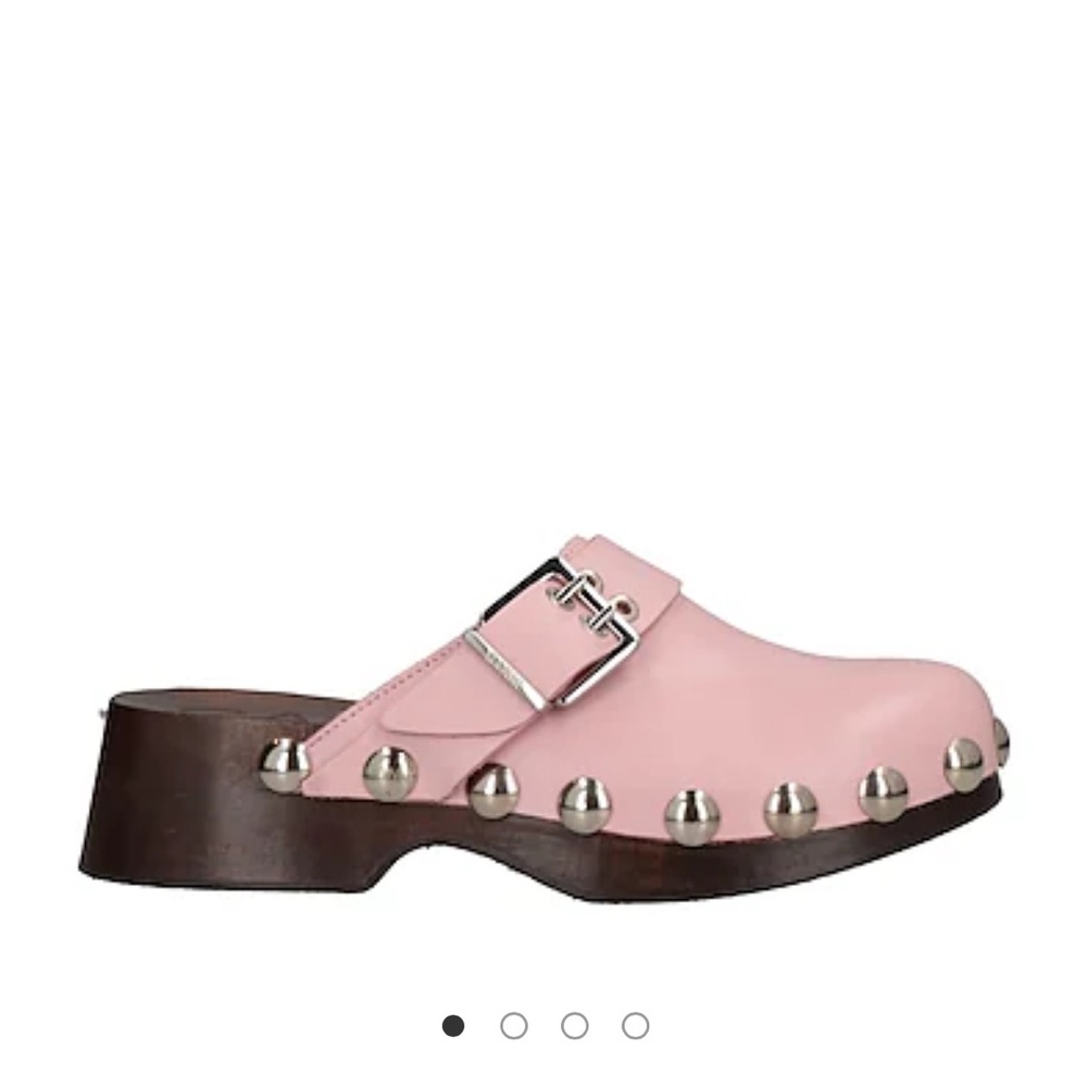 Pink Ganni Studded Clogs
